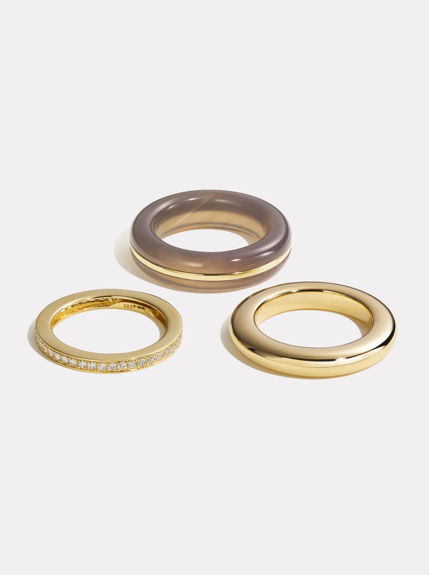 Stack_Classic Ring Stack | Grey Agate - 50 - Image 4