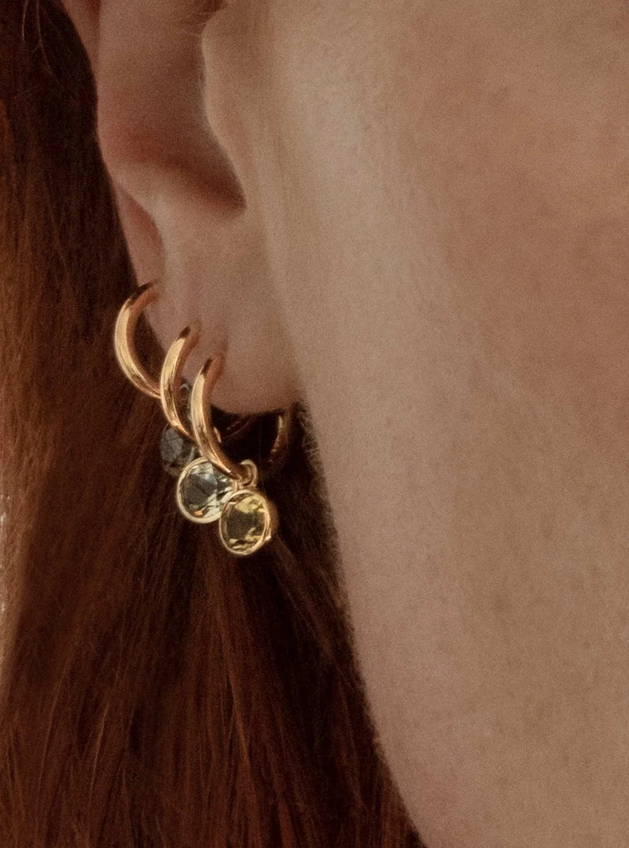 Orbit Hoops - Citrine - Image 4